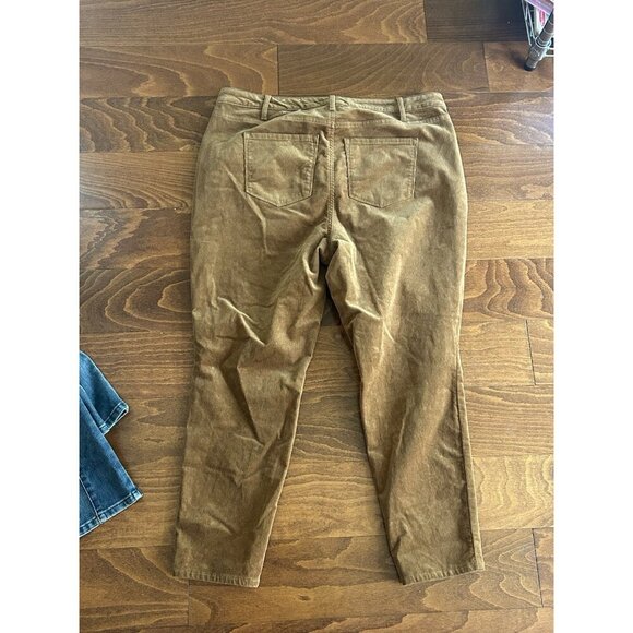 TALBOTS Women's Sz 16 WP Corduroy Jegging Pants Brown Pockets - Picture 8 of 8